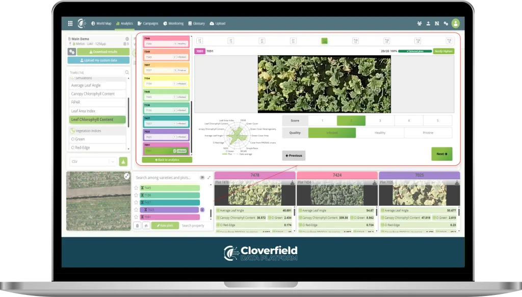 Predict Disease Resilience in Vegetable Trials from Aerial Imagery