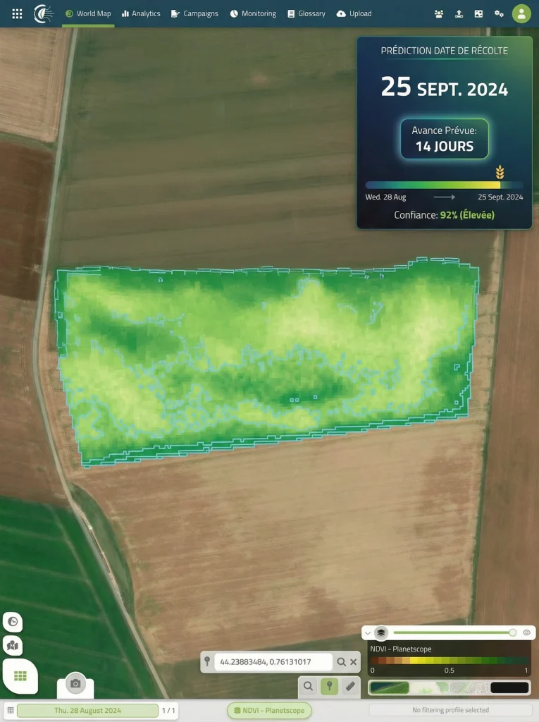 Predict Harvest Date to Optimize Logistics & Resources