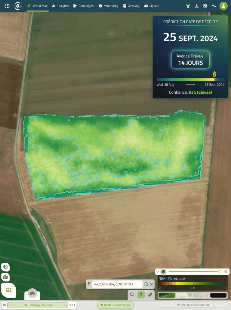 Predict Harvest Date to Optimize Logistics & Resources