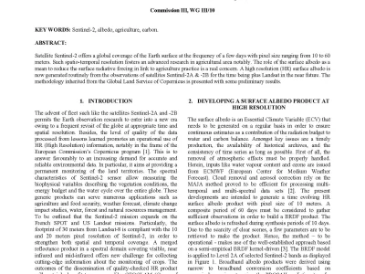 A Surface Albedo Product at High Spatial Resolution from a Combination of Sentinel-2 and Landsat-8 Observations