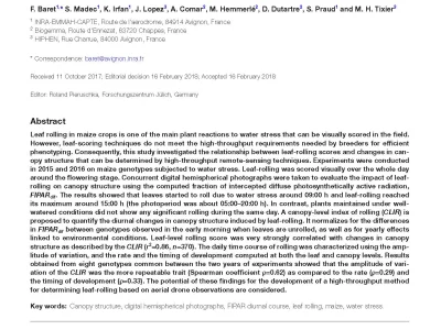Leaf-rolling in Maize Crops: From Leaf Scoring to Canopy-level Measurements for Phenotyping