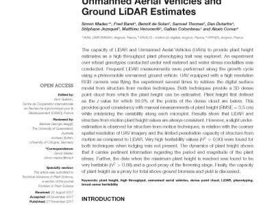 High-Throughput Phenotyping of Plant Height: Comparing Unmanned Aerial Vehicles and Ground LiDAR Estimates
