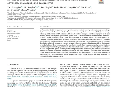 Review of Indirect Optical Measurements of Leaf Area Index: Recent Advances, Challenges, and Perspectives