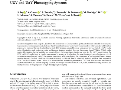 Scoring Cercospora Leaf Spot on Sugar Beet: Comparison of UGV and UAV Phenotyping Systems