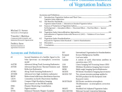 Toward Standardization of Vegetation Indices